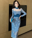 レース 手作り 膝丈ドレス エレガント セクシー チュール 高級感 YH2-JY20767