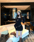 【秋冬新作】 ミニドレス キャバドレス セクシー オフショルダー ワンショルダー ショートドレス   デート パーティー LW2-XKDD435A-6189-Oct13