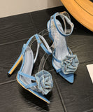 【2色】高級感 ハイヒール 花 セクシー 宴会 キラキラ おしゃれ YH5-XLMY-CX-369-50