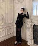 ロングドレスキラキラナイトクラブパーティードレスイベント高級感セクシーマーメイドドレス宴会エレガント WQ2-ZED888508DXH238A