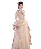 ロングドレス パーティードレス ゴージャス パーティー 誕生日 結婚式 披露宴 LW2-LRF25/6/10