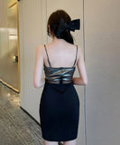 キラキラ ミニドレス  キャバドレス 谷間魅せ セクシー MY2-YM8762