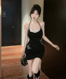 Lady's coco ミニドレス キャバドレス セクシー 立体蝶結び キャミソールワンピース 背中開き LW2-SB8036