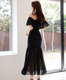 ロングドレス キャバドレス ワンショルダー セクシー 着痩せ おしゃれ YH2-ZED889681BH538