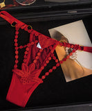 3点セット Tバック レース ショーツ セクシー 紐パン ローライズ 露出  LW9-RS572#