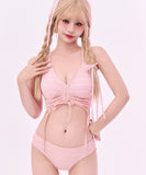 3点セット ビキニ かわいい 水着 ニット セクシー Vネック 温泉 海辺 YH7-FH-NI