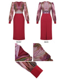 2色 手作り 膝丈ドレス 高品質 宴会 チュール Ｖネック 高級感 おしゃれ YH2-JY70253