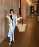 ロングドレスホルターネックVネック谷間見せレースカワセクシーエレガントバックレスドレスパーティー WQ2-XKD-D200-2935-Mar14