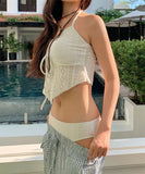 ビキニ水着ホルターネックセクシー温泉カワセクシーモノキニタンキニ WQ7-DP-A33736