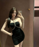 ミニドレスキラキラホルターネックセクシーパーティードレス誕生日パーティー宴会セレブ風ナイトクラブキャバドレス WQ2-ZED888602DXH238A