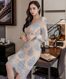 ミニドレス キャバドレス かわいい 新作 レース ゴージャス 手作り 宴会 MY2-JW0318NE49