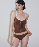 【2色】3点セット ビキニ 水着 フリル カワセクシー ガーリー レース 小胸さん ビーチ 海 温泉 WQ7-YQ-HHpA36SNLL