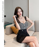 ミニドレス キャバドレス セクシーギャル系 キャミ バックレス ボディコン キャバクラ パーティー JC2-YM8860