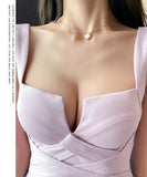 ミニドレス キャバドレス セクシー 谷間魅せ キャミワンピ ウエストシェイプ Aライン 夜遊び クラブ JC2-YM8877