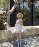 【3色】キュロットスカート 3点セット ホルターネック すそ幅広め アシンメトリーフリル 遊び心 デート JC2-XKDD337B-3937-Aug23