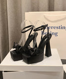 【2色】ハイヒール パンプス かわいい 美足効果 新作 セクシー 蝶結び YH5-XL-CX-398-20