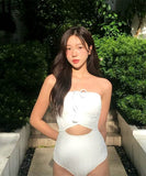 ビキニ水着ホルターネックベアトップ温泉ビーチ海三角ビキニ高級感タンキニモノキニ WQ7-BY-WX002