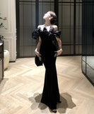 ロングドレス オフショルダー ベロア エレガント スタイリッシュ スリムフィット パーティー イベント JC2-ZED882614DXH437A