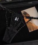 3点セット Tバック レース ショーツ セクシー 紐パン ローライズ 露出  LW9-RS572#