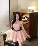 Lady's coco ミニドレス キャバドレス セクシー キラボシ レトロ ホルター ウエストシェイプ デート LW2-XKDD445-2569-Sep11