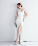 【5色】ロングドレス 不規則 セクシー 肌見せ 演奏会 宴会 マーメイドドレス YH2-YEY18933#