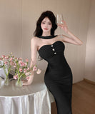 【3色】キャバドレス 膝丈ドレス ナイトクラブ party セクシー 名媛スタイル YH2-DD6417