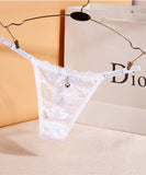 【7色】レース ストーンチャーム付き セクシー Tバック  サイズ調整可能 大人ランジェリー LW8-HS2003