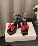 【2色】ハイヒール パンプス エレガント 気質  脚長効果 新作 セクシー 蝶結び YH5-XL-CX-398-26