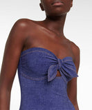 2type ビキニ水着ベアトップモノキニリボンフリルセクシービーチ海温泉デニムおしゃれ WQ7-DP-A33547