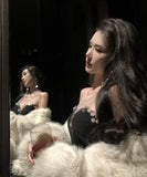 Lady's coco ロングドレス キャバドレス セクシー ライトラグジュアリー スパンコール メッシュ パーティー LW2-HYL11041