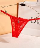 【7色】レース ストーンチャーム付き セクシー Tバック  サイズ調整可能 大人ランジェリー LW8-HS2003