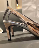 【2色】ハイヒール パンプス キラキラ 高見え レース パーティー 高級感 リボン WQ5-KLL1529-1