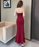 【3色】 ロングドレス キャバドレス セクシータイトキャミワンピ スリット入り ショート丈 デート 女子会 パーティー 二次会 LW2-OYF9758