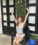 水着ビキニホルターネックタンキニ花柄セクシー温泉ビーチ海旅行モノキニ WQ7-YQ-HHsX3BSNLL