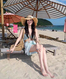 3点式セットビキニ水着ワンピビーチ海旅行ハワイセクシー温泉 WQ7-YWTY2532