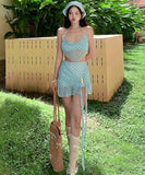 bikini水着星柄ホルターネックワンピースSNS話題セクシー温泉 WQ7-YWYC141