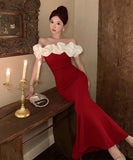 【3色】膝丈ドレス キャバドレス ワンショルダー 宴会 着痩せ セクシー おしゃれ YH2-ZED885368DXH238B