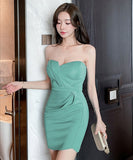 【3色】ミニドレス キャバドレス セクシー クラブ系 チューブトップ タイトドレス 映えコーデ ナイトドレス JC2-YM8874