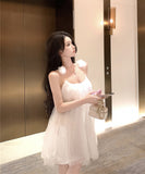 ミニドレス キャバドレス ピュアセクシー シフォンハンガー フラワーアプリケ JC2-D337B-3921-Aug18