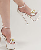 Lady's coco ハイヒール  ファッション パーティー ヒール サンダル ストーム付き オープントゥ ストラップ レディース LW5-XLMY-9966-285