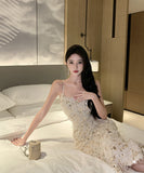 ロングドレス 刺繍 花柄 キャバドレス セクシー 宴会 高品質 YH2-DD6054