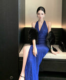 ロングドレス セクシー ボディコン Vネック パーティー スリット入り 上品 高級感 気質 エレガント 結婚式 二次会 披露宴 フォーマル LW2-CD3-260-70290650