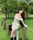 ロングドレス キャバドレス フレンチ風 アシンメトリー ワンショルダー 長袖 タイトワンピース ミディ丈 シルエット LW2-CD3-141-5750790