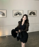 【2色】ミニドレス キャバドレス タイトドレス セクシー 大人フェミニン レースカットアウト Vネック ボディコン デート ナイトクラブ JC2-XKDD355-6601-Aug27