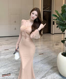 Lady's coco ロングドレス キャバドレス セクシー ボディコン マーメイドドレス 二次会 披露宴 上品  LW2-CD7-343-91850540