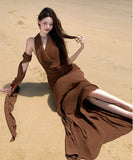 Lady's coco ロングドレス キャバドレス セクシー  背中あき 結婚式 二次会 披露宴 パーティー 上品  LW2-CD6-CF12-52270580