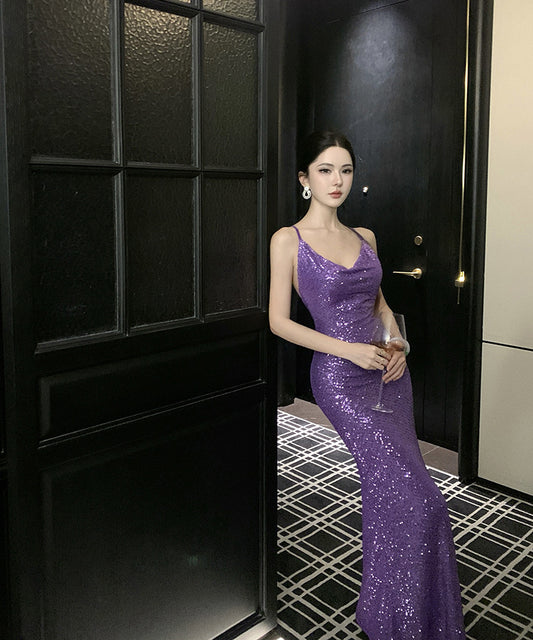 Lady's coco ロングドレス キャバドレス  セクシー フレンチスタイル 上品  ジャカード 着痩せ効果 秋新作 パーティー 二次会 LW2-CD3-260-70280650