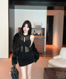 【2色】 ミニドレス キャバドレス セクシー オフショルダー ミニ丈 コットン素材 ストレッチ  デート LW2-DD5837