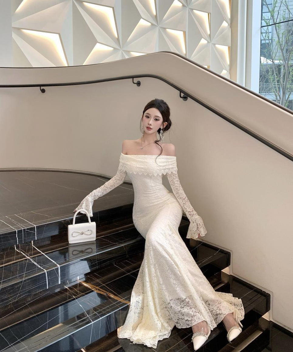 Lady's coco ロングドレス キャバドレス フレンチスタイル オフ