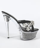 ハイヒール クリアヒール キラキラ  クリアストーン ピンヒール キラキラ パーティーシューズ 美脚効果 歩きやすい 靴 セクシー サンダル LW5-JJ190-Q22